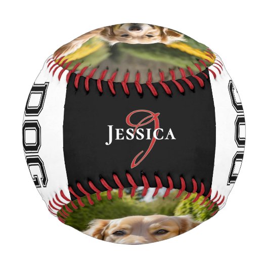 犬の母の日ペットの写真モノグラムの 野球ボール (裏面)