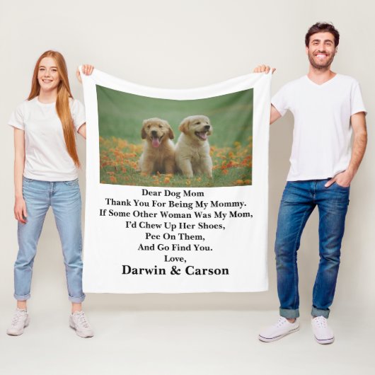 犬の母の母親カスタマイズ写真の母のブランケット フリースブランケット (インサイチュ)