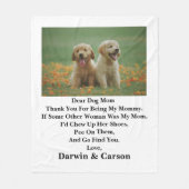 犬の母の母親カスタマイズ写真の母のブランケット フリースブランケット (正面)