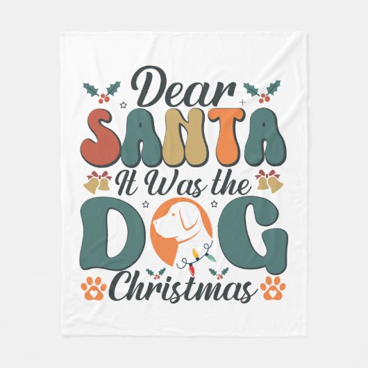 犬の母の生活 フリースブランケット (正面)