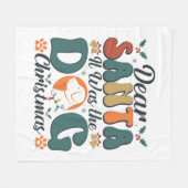 犬の母の生活 フリースブランケット (正面(横))