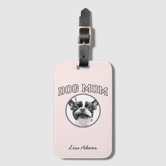 犬の母の贈り物のパーソナライズされた写真 ラゲッジタグ (正面縦)