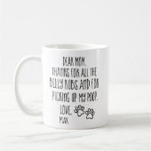 犬の母の贈り物、母の日の犬の母パーソナライズされた親 コーヒーマグカップ (左)