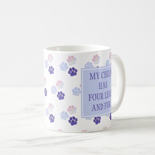 犬の母はポーズマカラフルグ コーヒーマグカップ (正面右)