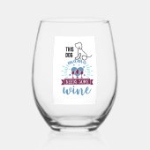 犬の母はワインが必要 ステムなしワイングラス (正面)