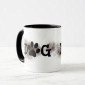 犬の母は泥で足跡 マグカップ (正面左)