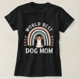 犬の母は虹のTシャツをボホ Tシャツ