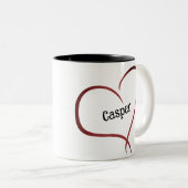 犬の母をパーソナライズ ツートーンマグカップ (正面右)