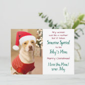 犬の母カスタムさんペット写真メリークリスマス シーズンカード (スタンド正面)