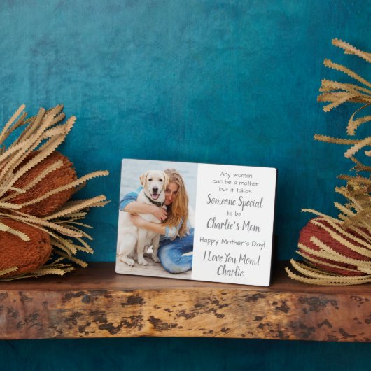 犬の母カスタムさんペット写真母の日 フォトプラーク (側面)