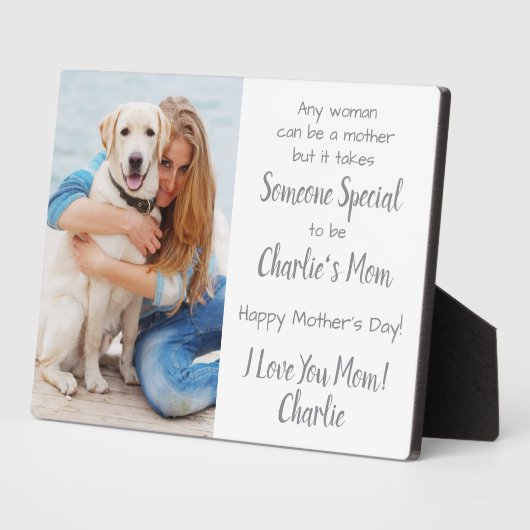犬の母カスタムさんペット写真母の日 フォトプラーク (側面)