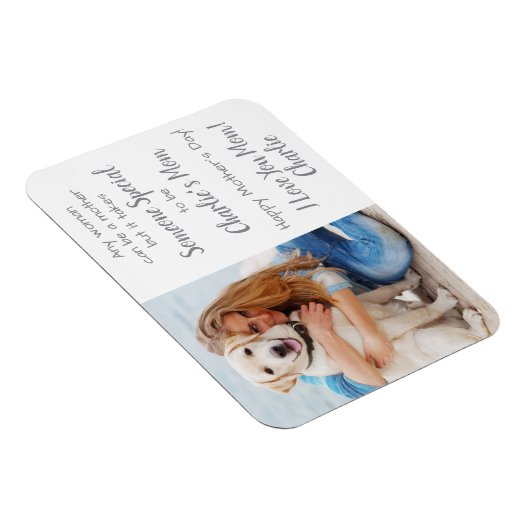 犬の母カスタムさんペット写真母の日 マグネット (右側)