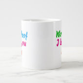 犬の母カッコいいの女性の私は愛してあなたを母かわいい ジャンボコーヒーマグカップ (正面)