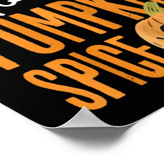 犬の母カボチャのスパイス恋人かわいい秋ママ女の子 ポスター (角)