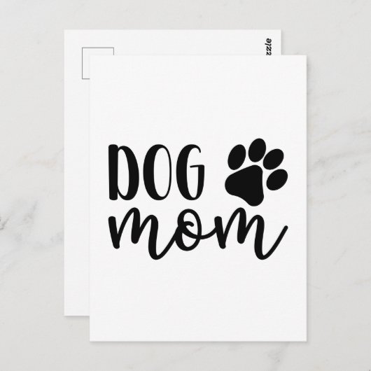 犬の母ギフト，犬の母ギフト，犬の母カード，犬 ポストカード (正面/裏面)
