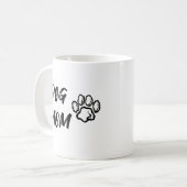 犬の母コーヒーマグ – 白 コーヒーマグカップ (正面左)