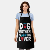 犬の母スイミング恋人 エプロン (着用した状態)