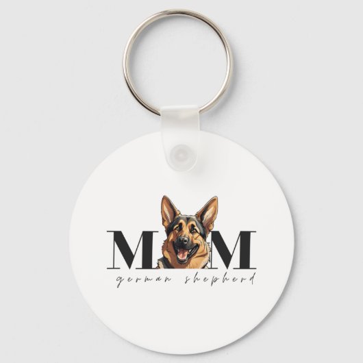 犬の母ドイツの羊飼い犬クラシックのTシャツ キーホルダー (正面)