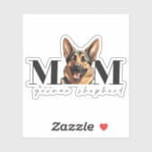 犬の母ドイツの羊飼い犬クラシックのTシャツ シール (シート)