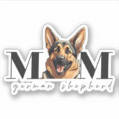 犬の母ドイツの羊飼い犬クラシックのTシャツ シール (正面)