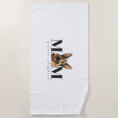 犬の母ドイツの羊飼い犬クラシックのTシャツ ビーチタオル (正面)