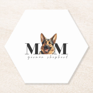 犬の母ドイツの羊飼い犬クラシックのTシャツ ペーパーコースター