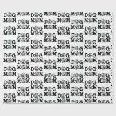 犬の母バッファロープレイドドッグプリント ラッピングペーパー (フラット)