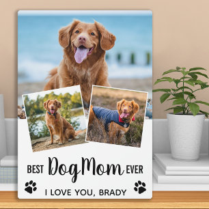 犬の母パーソナライズされた3 Photo Collage フォトプラーク