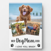 犬の母パーソナライズされた3 Photo Collage フォトプラーク (正面)