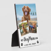 犬の母パーソナライズされた3 Photo Collage フォトプラーク (側面)