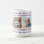 犬の母パーソナライズされた4 Photo Collage コーヒーマグカップ (中央)