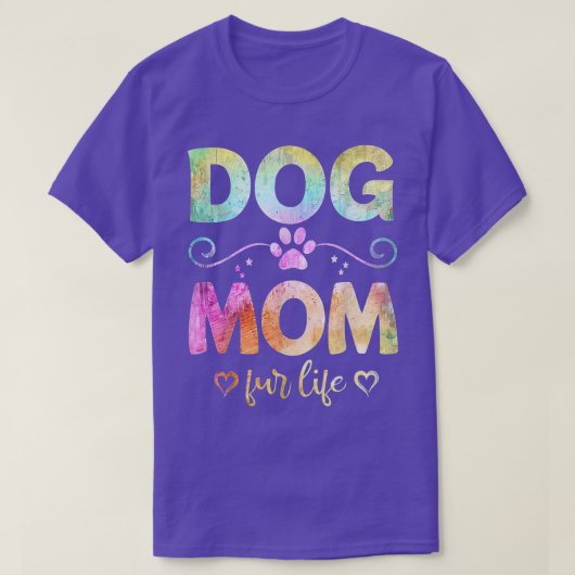 犬の母ファーライフ幸せな母の日最高の犬の母E Tシャツ (デザイン正面)