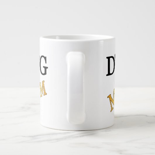 犬の母フランス人の所有者 ジャンボコーヒーマグカップ (裏面)