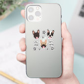 犬の母ブルドッグフランスのポープリント シール (スマートフォン)