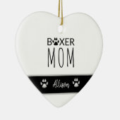 犬の母ボクサーパーソナライズされたポープリント セラミックオーナメント (右)