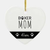 犬の母ボクサーパーソナライズされたポープリント セラミックオーナメント (正面)