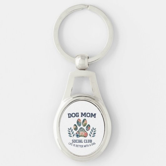 犬の母ポーフローラ キーホルダー (正面)