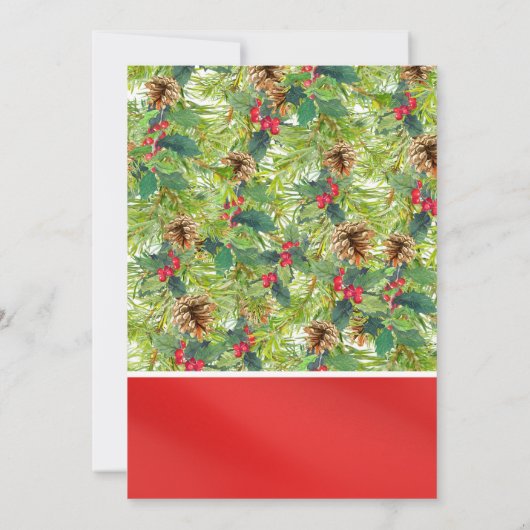 犬の母メリークリスマスパインモダンフローラ写真 (裏面)