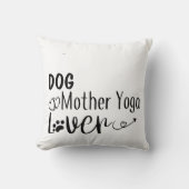 犬の母ヨガ恋人おもしろい- クッション (正面)