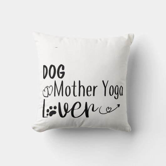 犬の母ヨガ恋人おもしろい- クッション (正面)