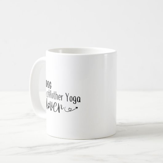犬の母ヨガ恋人おもしろい- コーヒーマグカップ (正面左)