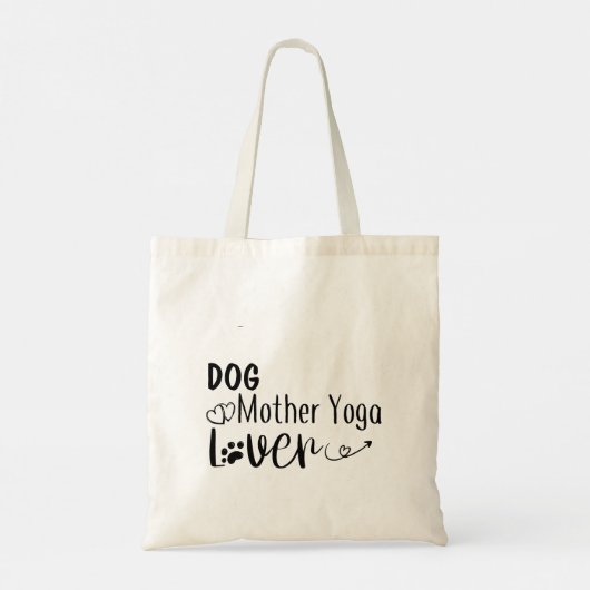 犬の母ヨガ恋人おもしろい- トートバッグ (裏面)