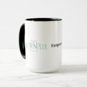 犬の母ライフおもしろい犬ことわざポープリントマグ マグカップ (正面左)