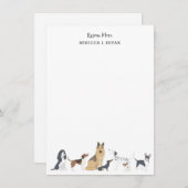 犬の母レスキュー母パパ犬の種類ステーショナリー ノートカード (正面/裏面)