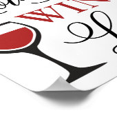 犬の母ワイン恋人かわいいペットの所有者の犬の恋人 ポスター (角)