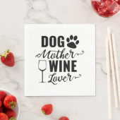 犬の母ワイン愛犬 スタンダードランチョンナプキン (インサイチュ)