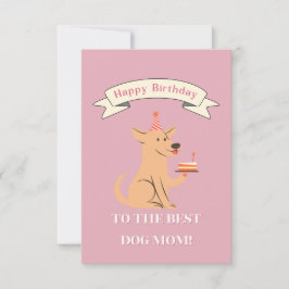 犬の母最高のにハッピーバースデー!笑顔の犬 サンキューカード