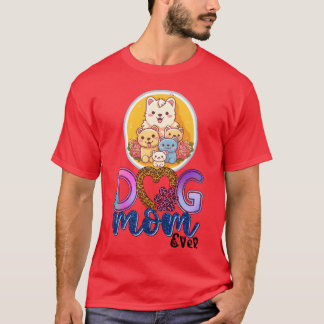 犬の母最高の犬の母今まで犬の母デザイン犬のヴィンタ Tシャツ