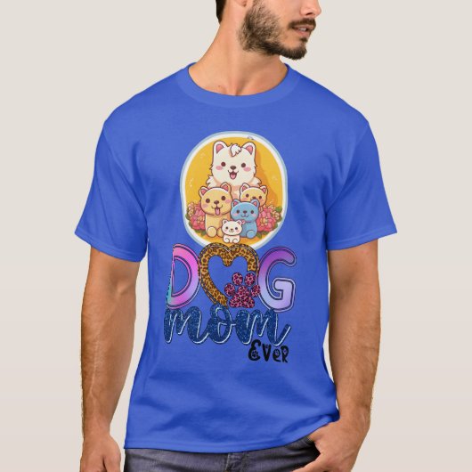 犬の母最高の犬の母今まで犬の母デザイン犬のヴィンタ Tシャツ (正面)