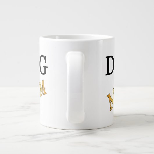 犬の母親のヨークシャーテリア主 ジャンボコーヒーマグカップ (裏面)